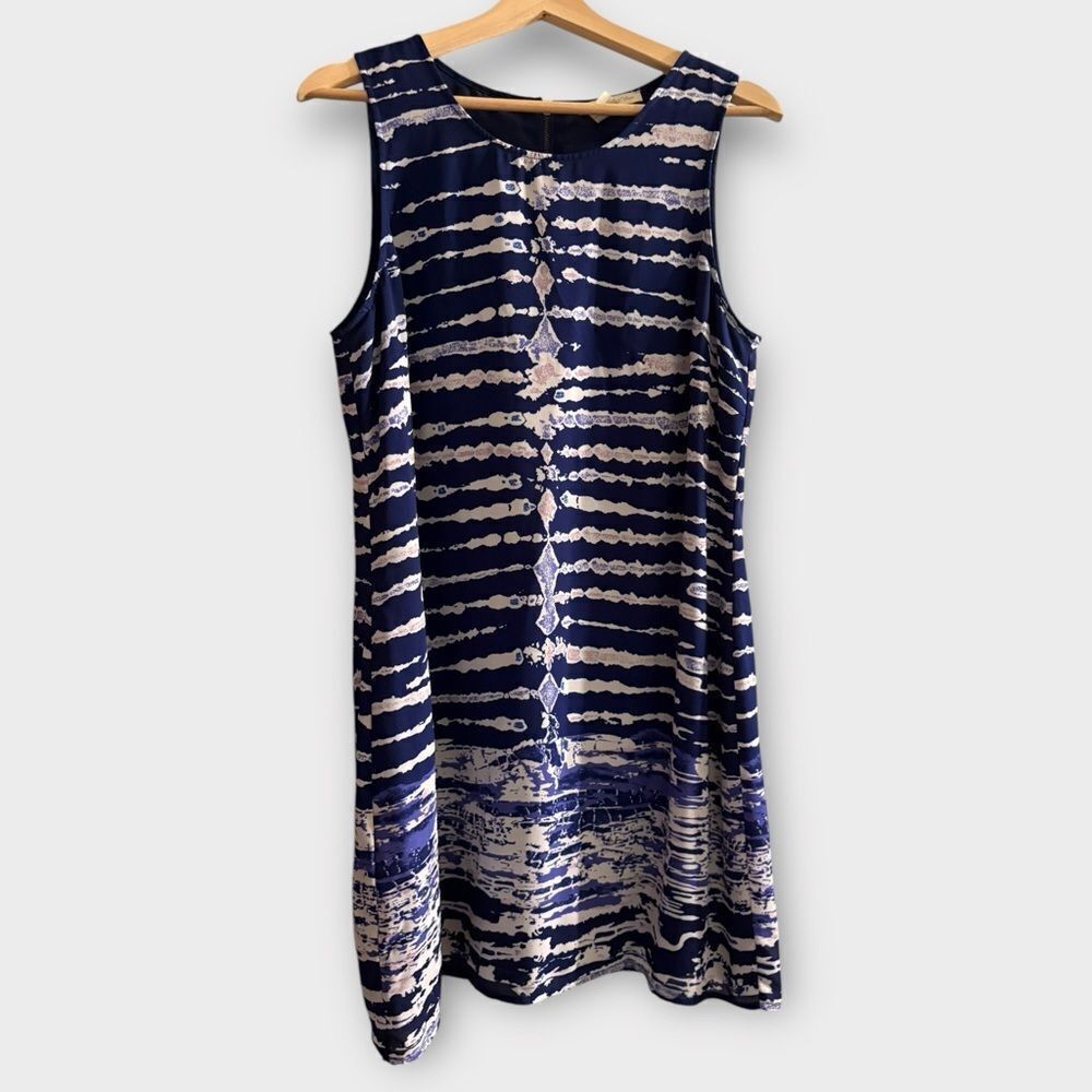 Saint Tropez West Blue Chiffon Sleeveless Dress Size 12